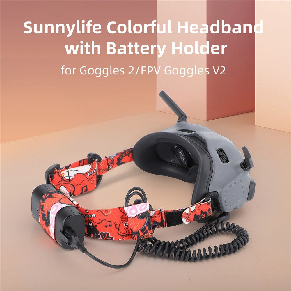 SUNNYLIFE TD487 For DJI Avata FPV Goggles Glasses V2 Adjustable Head Strap Color Elastic Fixing Band Headband