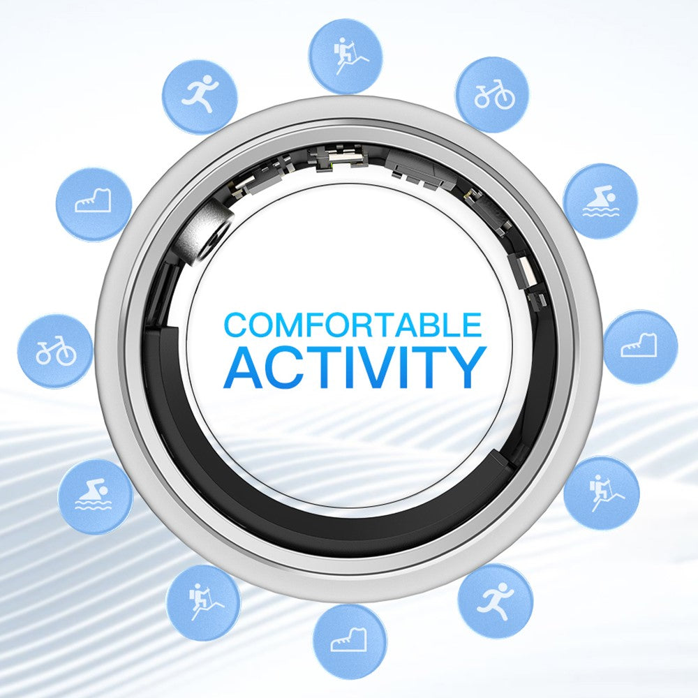 SR2 Smart Ring IP67 Waterproof Health Monitoring Finger Ring with Charging Case