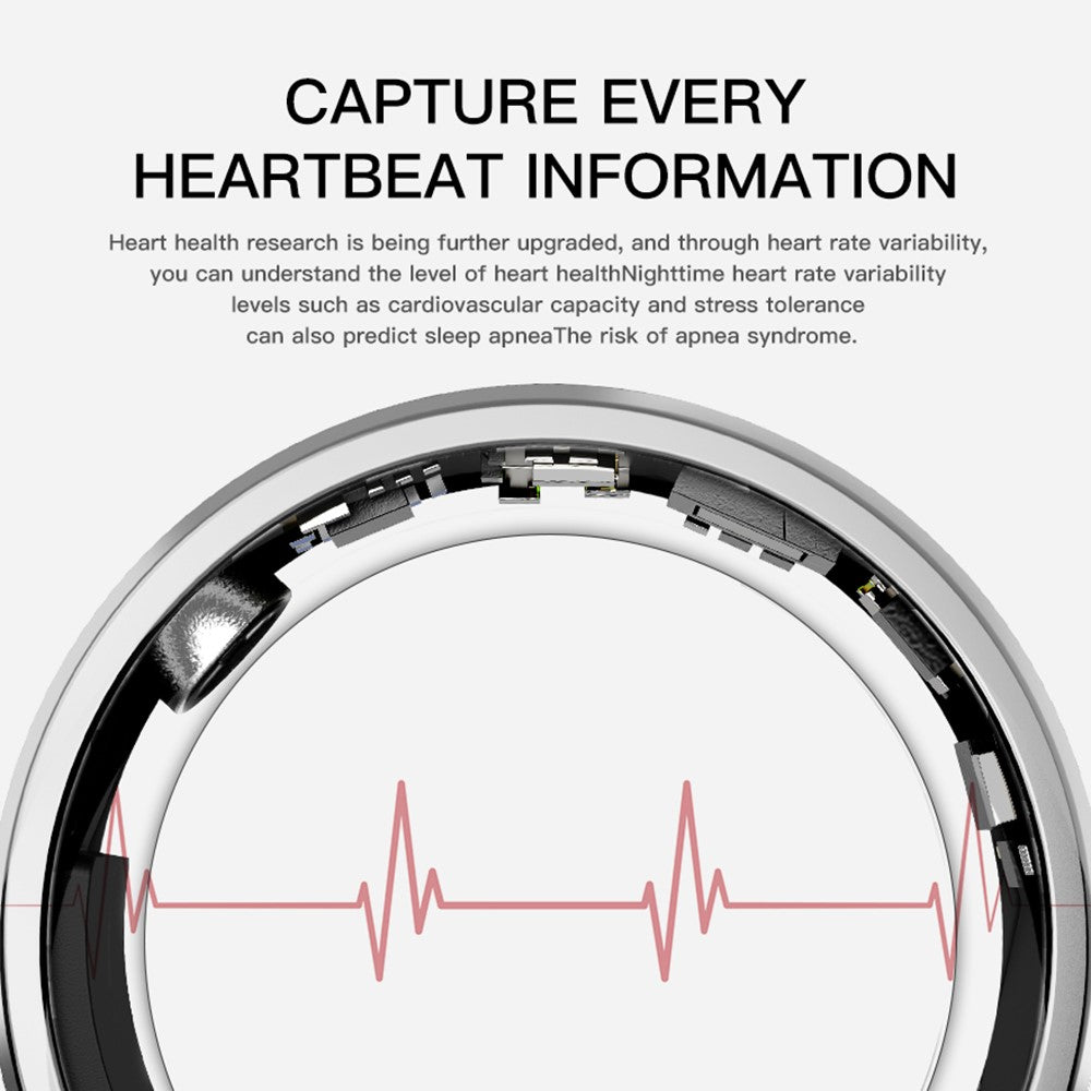 SR2 Smart Ring IP67 Waterproof Health Monitoring Finger Ring with Charging Case