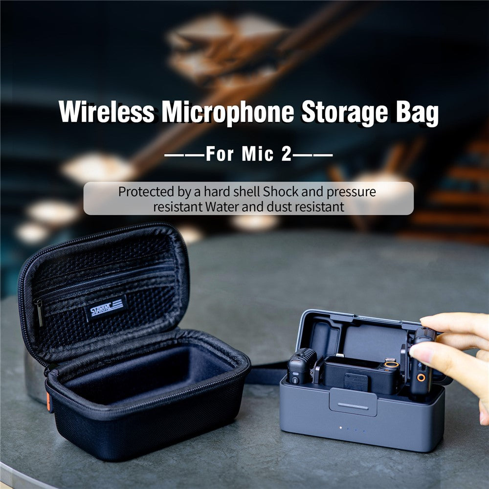 STARTRC 1137446 Storage Bag for DJI Mic 2 Wireless Microphone PU Carrying Case