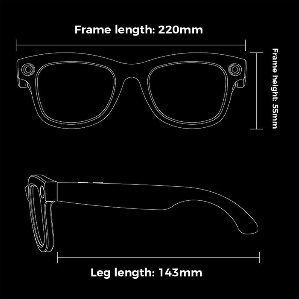 M01 Smart Bluetooth-Compatible Audio Sunglasses Call / Music Voice Assistant Real-Time Translation Glasses