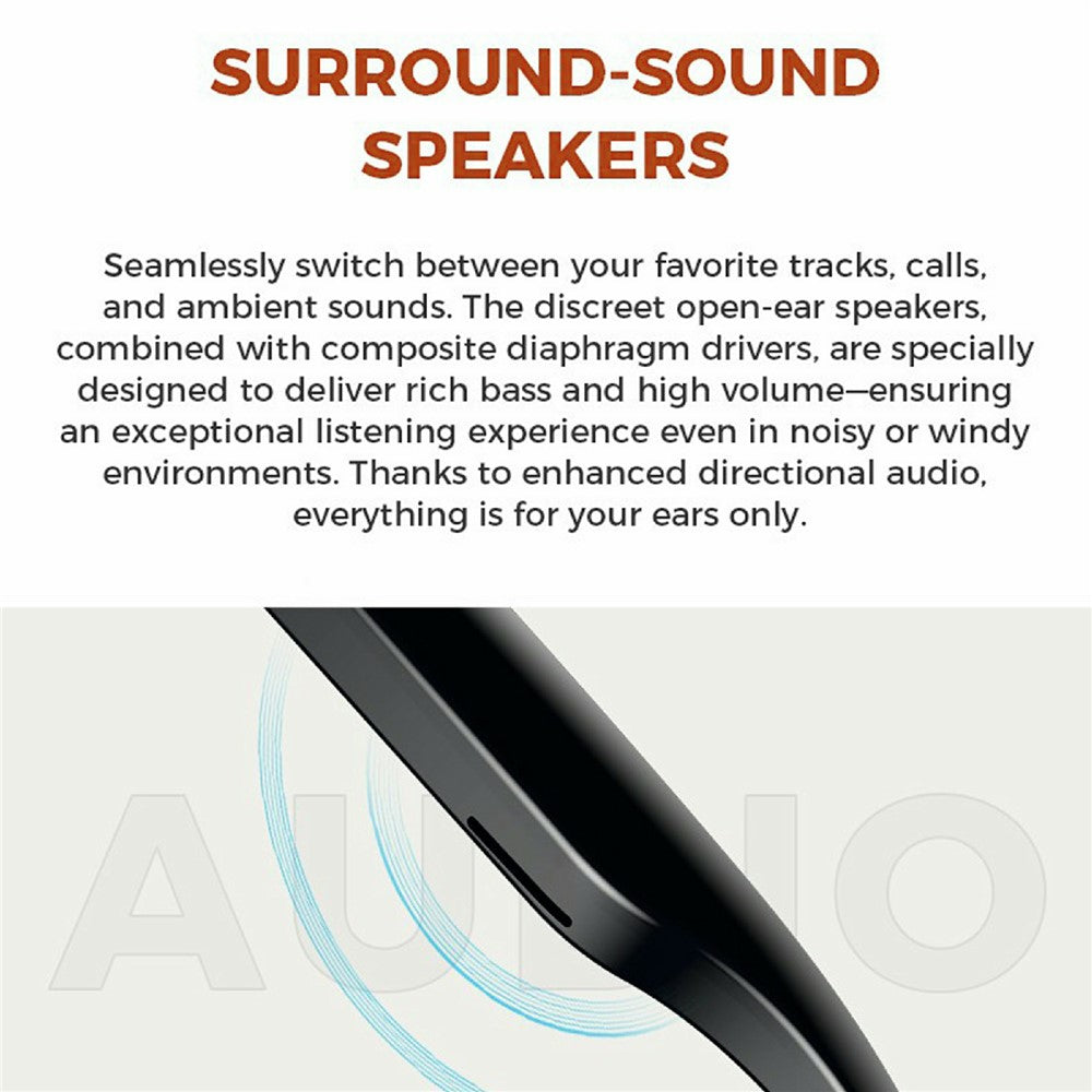 M01 Smart Bluetooth-Compatible Audio Sunglasses Call / Music Voice Assistant Real-Time Translation Glasses