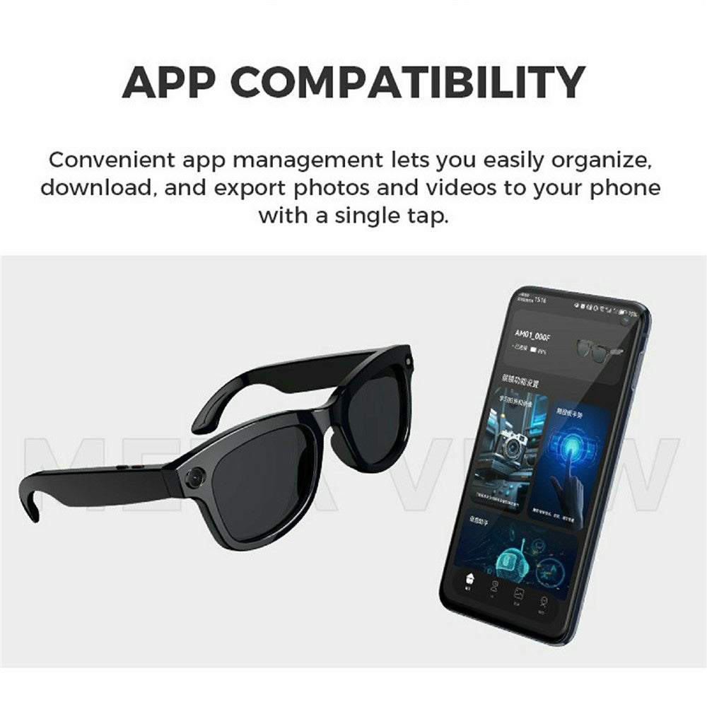 M01 Smart Bluetooth-Compatible Audio Sunglasses Call / Music Voice Assistant Real-Time Translation Glasses