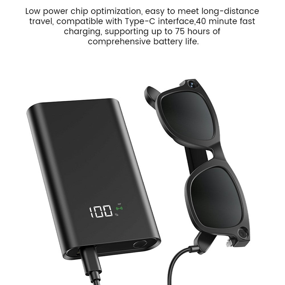 KRETA V41 Pro AI Translation Smart Glasses 8MP Camera Noise Reduction Calling Eyeglasses Built In 32GB Memory