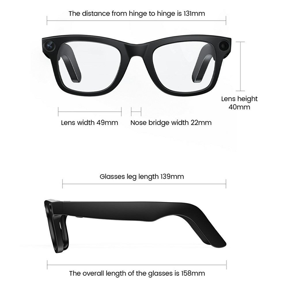KRETA V41 Pro AI Translation Smart Glasses 8MP Camera Noise Reduction Calling Eyeglasses Built In 32GB Memory