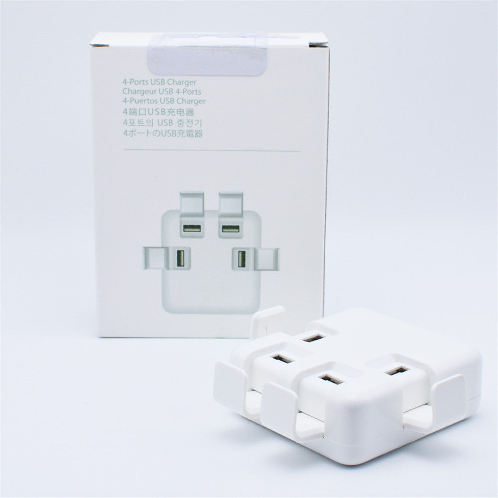 Portable 4 USB Ports Charger Multi USB Power Adapter for Xiaomi Samsung