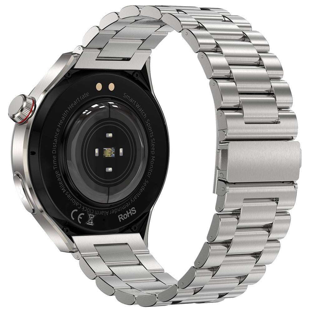 TK26 1.43-inch AMOLED Screen Heart Rate Sleep Monitor Bluetooth-Compatible Calling Smart Watch, Steel Strap