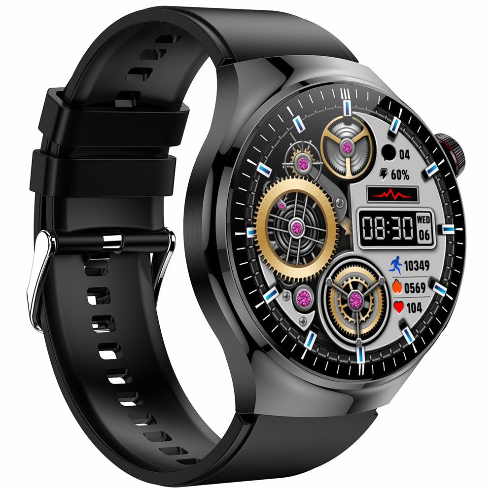 TK26 AMOLED Round Watch Organ Detection Health Monitoring Bluetooth-compatible Calling Smart Watch, Silicone Strap