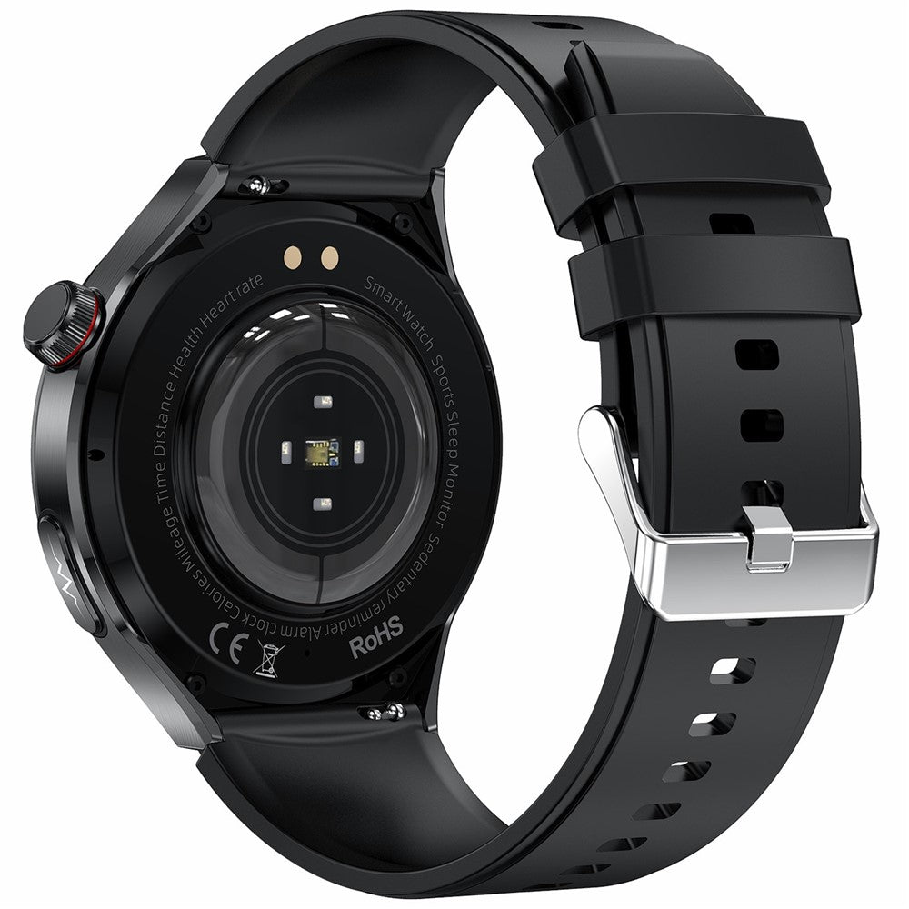 TK26 AMOLED Round Watch Organ Detection Health Monitoring Bluetooth-compatible Calling Smart Watch, Silicone Strap