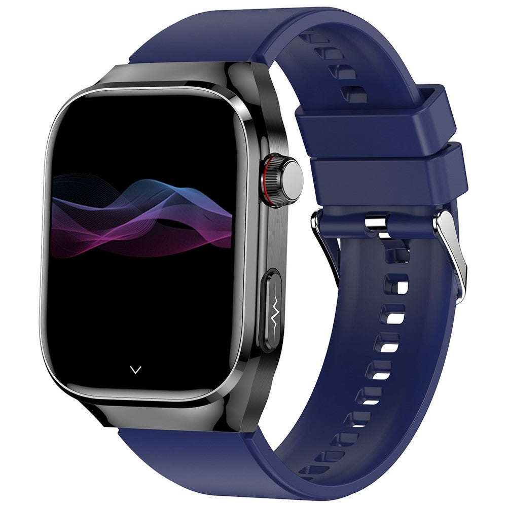 TK16 2.04-inch AMOLED Screen Smart Watch ECG Micro-Physical Examination Heart Rate Monitor, Silicone Strap