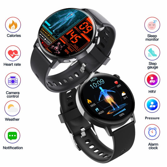 F67 Pro ECG Blood Sugar Uric Acid Monitoring Smart Watch 1.41-inch Round Sport Watch