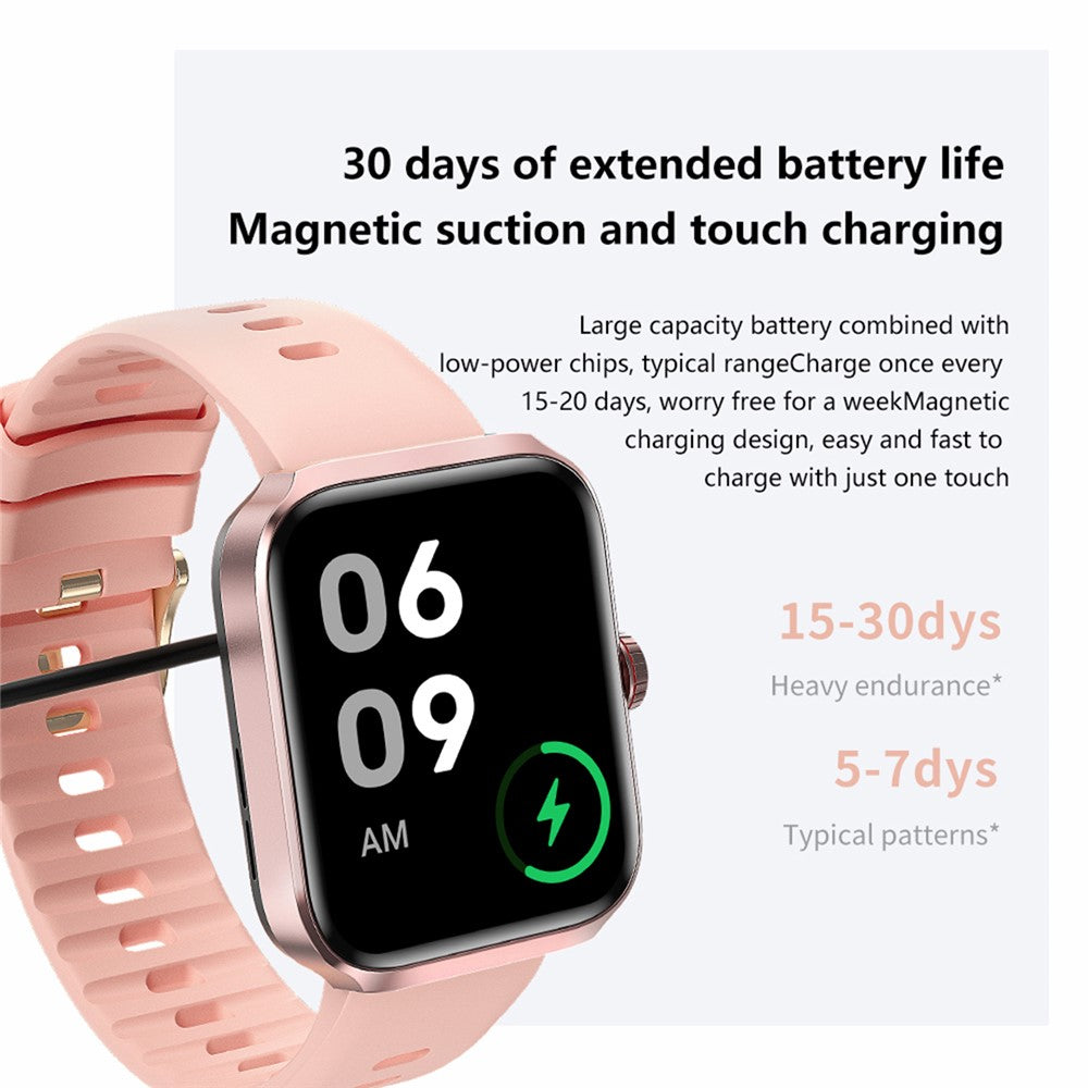 NX22 AMOLED Square Touch Screen Smart Watch GPS Health Monitoring Sport Watch