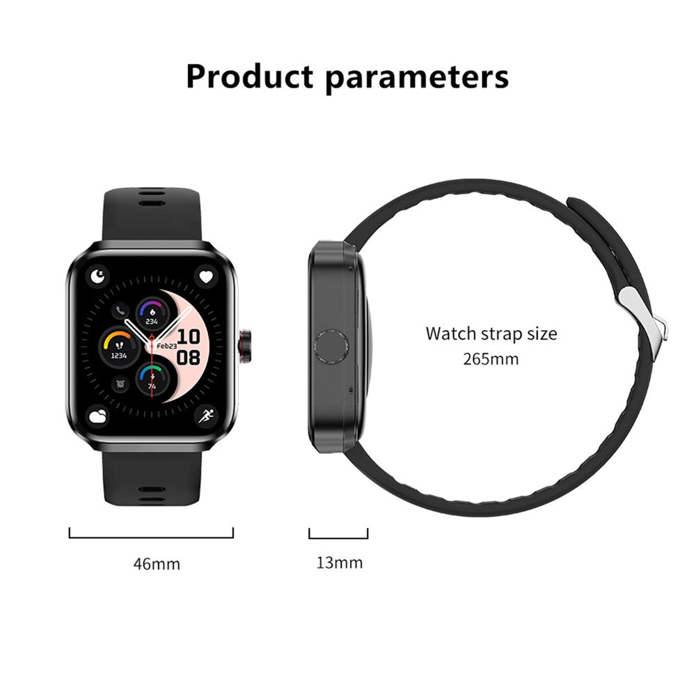 NX22 AMOLED Square Touch Screen Smart Watch GPS Health Monitoring Sport Watch