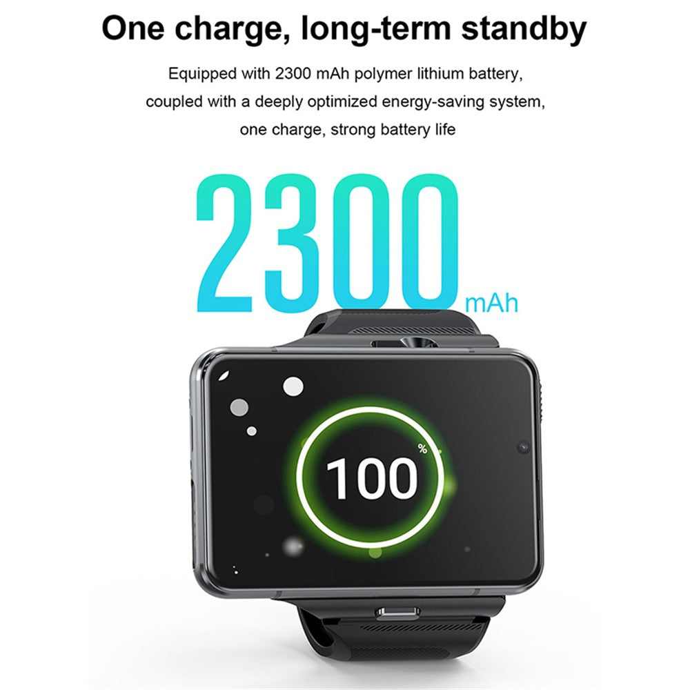 UNIWA DM200 4GB+64GB Smart Watch 2.88-Inch Screen Camera 4G Phone Calling Wrist Bracelet