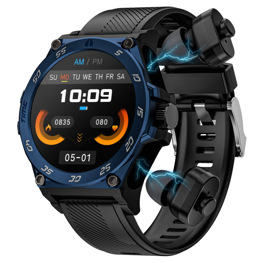 LC18 2-in-1 1.53-inch AMOLED Screen Heart Rate Monitor Smart Watch + TWS Bluetooth-compatible Earbuds