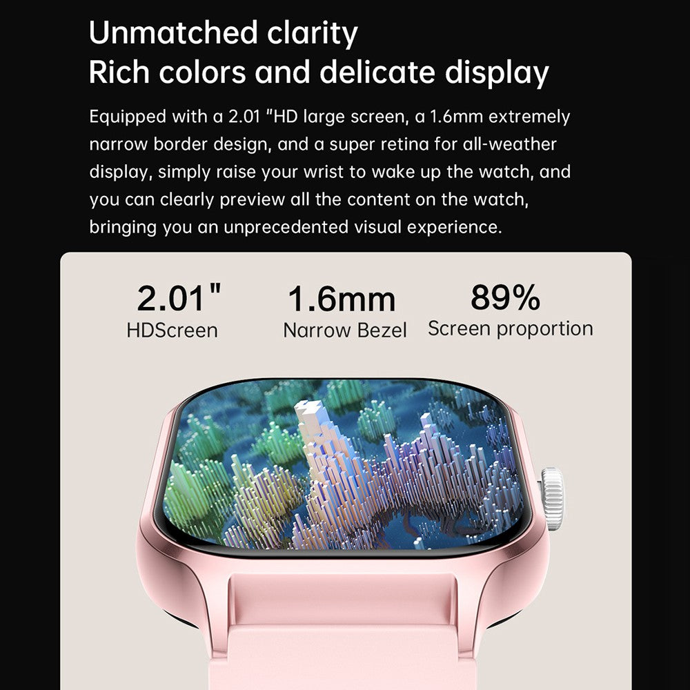 Z49 gtS4 2.01-inch Screen Smart Watch Bluetooth-compatible Call Heart Rate Sleep Health Monitoring Sports Watch