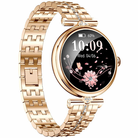 AK73 Women's Smart Watch Sports Monitor Waterproof Bracelet with Steel Strap