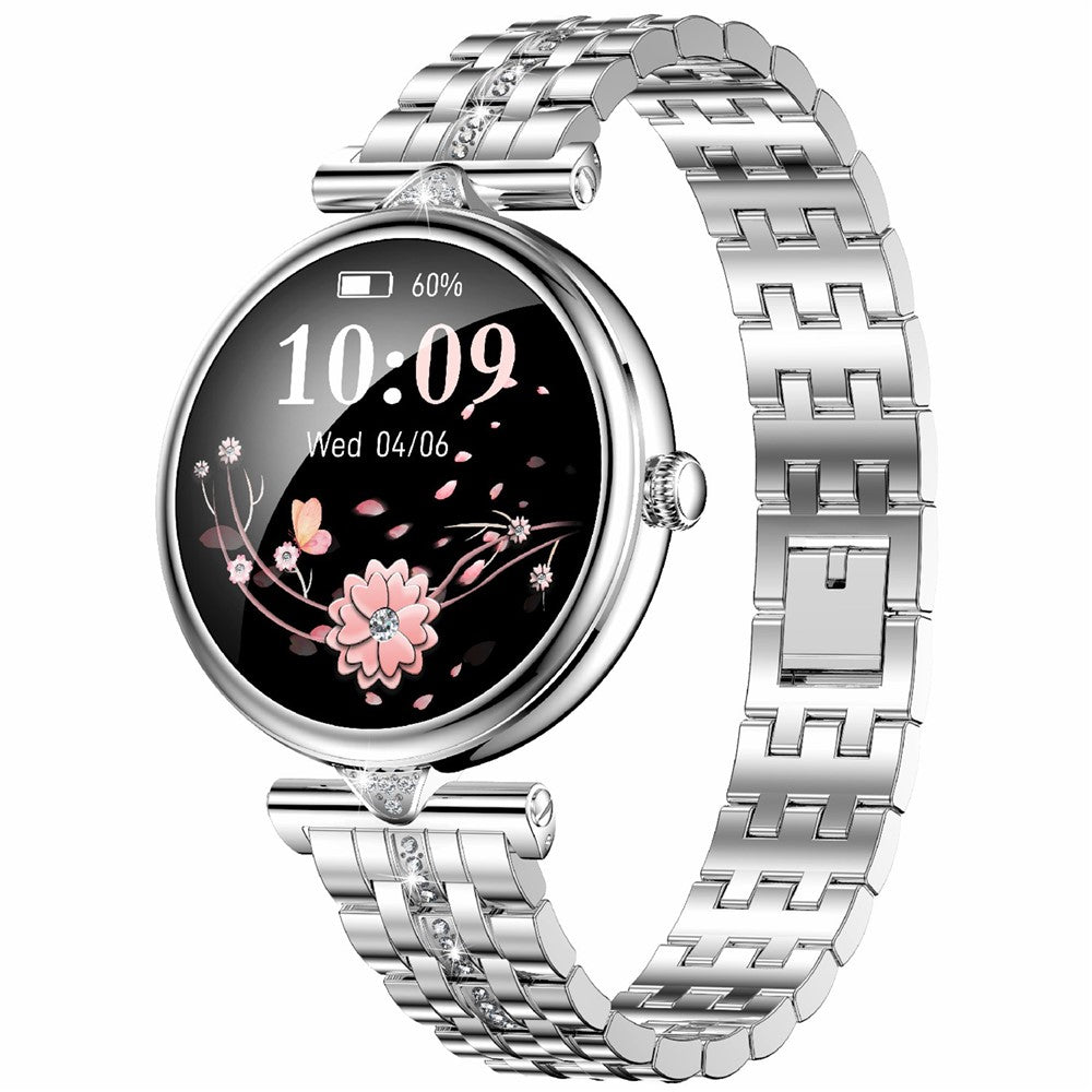 AK73 Women's Smart Watch Sports Monitor Waterproof Bracelet with Steel Strap