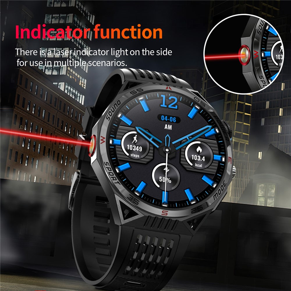 HT28 1.85 inch Screen Smart Watch Bluetooth-compatible Call Bracelet with Compass, Flashlight Function