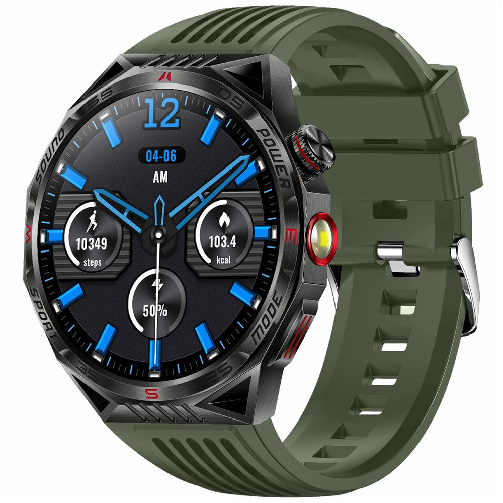 HT28 1.85 inch Screen Smart Watch Bluetooth-compatible Call Bracelet with Compass, Flashlight Function