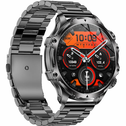 AK75 Steel Strap Smart Watch Bluetooth-compatible Call Waterproof Health Monitoring Sports Watch