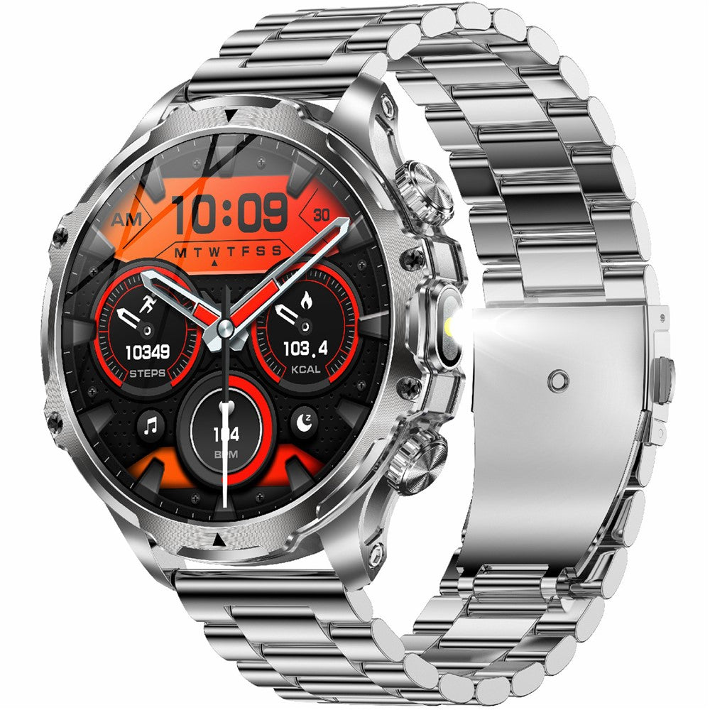 AK75 Steel Strap Smart Watch Bluetooth-compatible Call Waterproof Health Monitoring Sports Watch