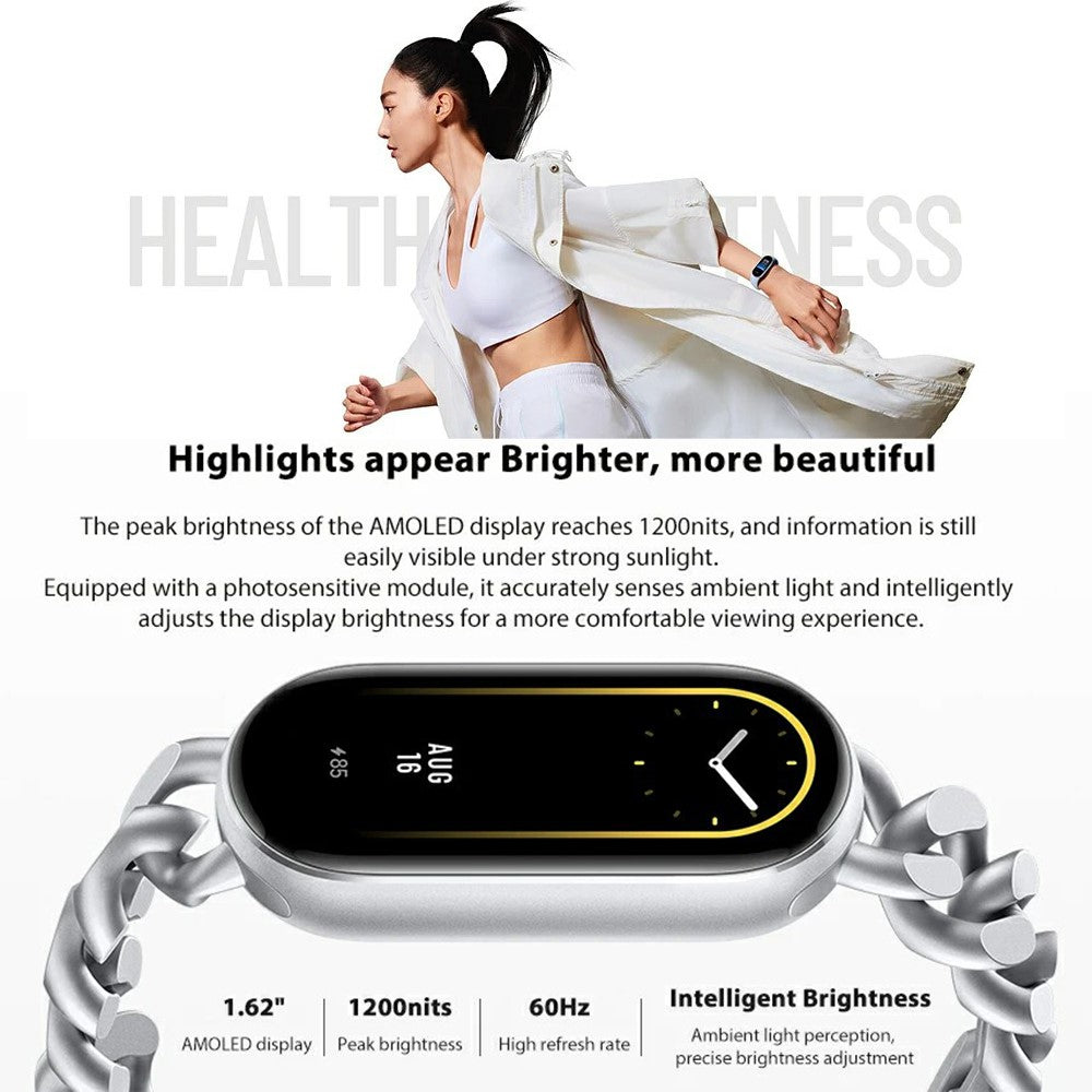 XIAOMI Smart Band 9 M2345B1 Standard Version Sport Bracelet Health Monitor 1.62-inch AMOLED Screen TPU Strap Smart Wristband