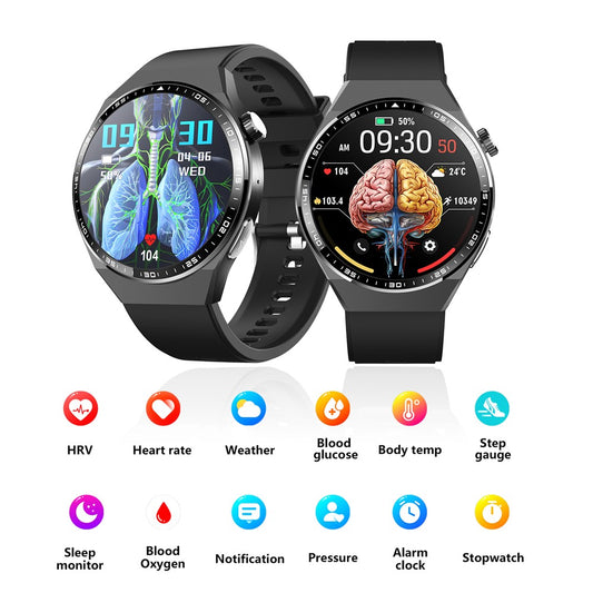 F800 Bluetooth-compatible Call Smart Watch Blood Oxygen ECG Monitor SOS Sports Bracelet, Silicone Strap