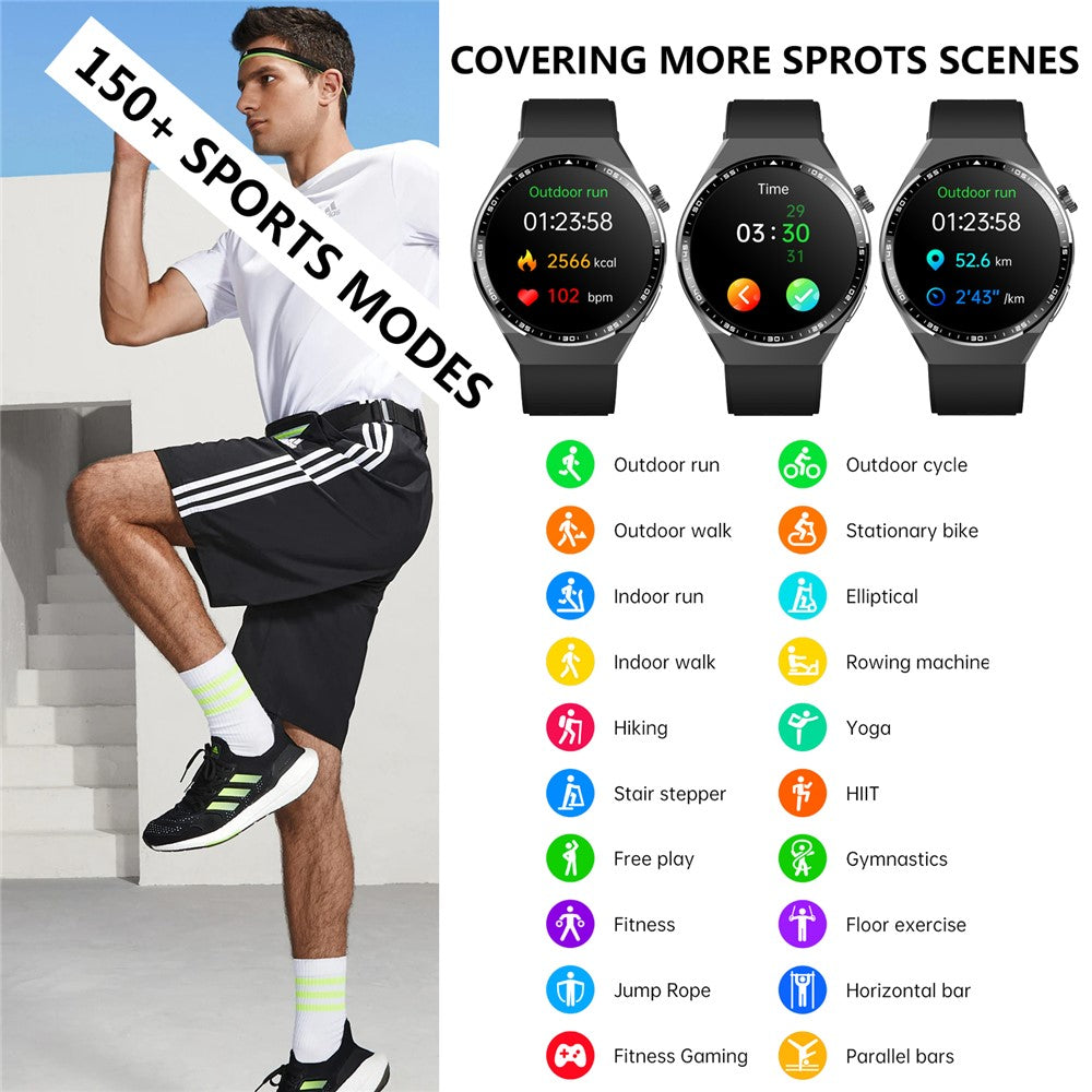 F800 Bluetooth-compatible Call Smart Watch Blood Oxygen ECG Monitor SOS Sports Bracelet, Silicone Strap