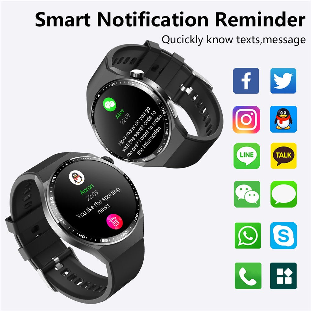 F800 Bluetooth-compatible Call Smart Watch Blood Oxygen ECG Monitor SOS Sports Bracelet, Silicone Strap