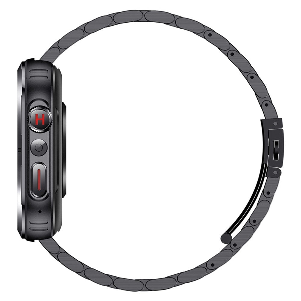 MK86 2.01-inch Screen Bluetooth-compatible Call Smart Watch Health Monitoring Flashlight Sports Watch, Silicone + Steel Strap