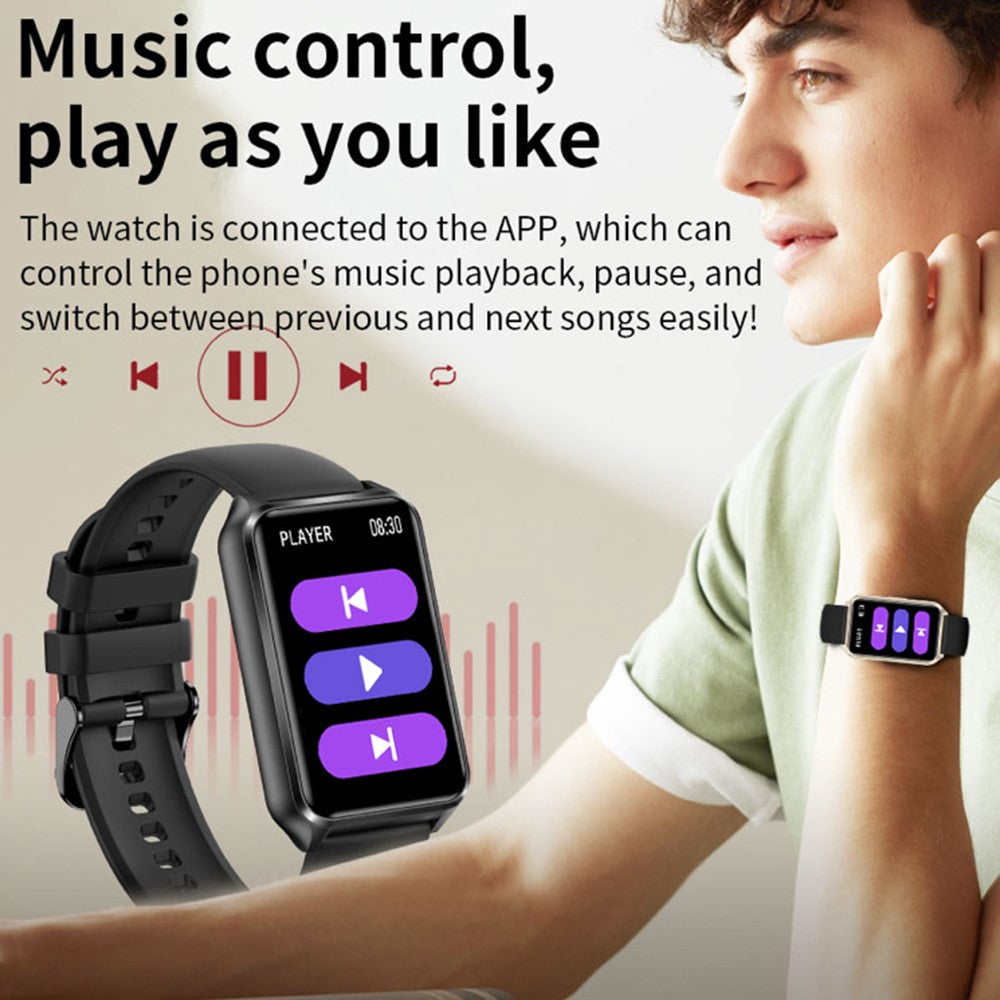 H37 1.57-inch Square Screen Bluetooth-compatible Call Smart Watch Heart Rate Blood Oxygen Monitor Sports Watch