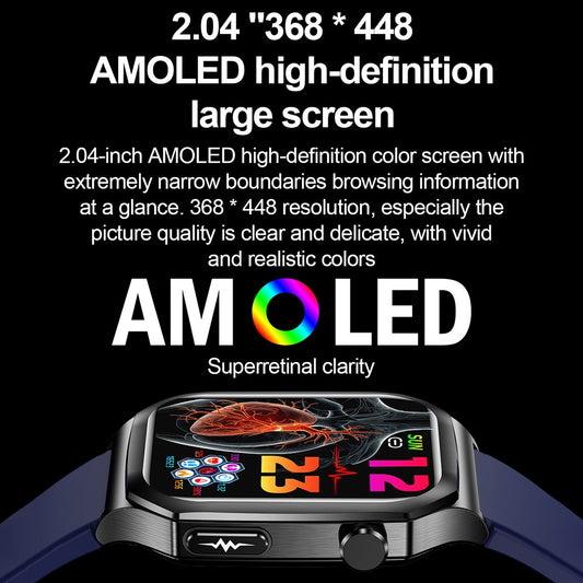 ET280 ECG Smart Watch Monitoring Blood Oxygen SOS Bracelet Wrist Band with Silicone Strap