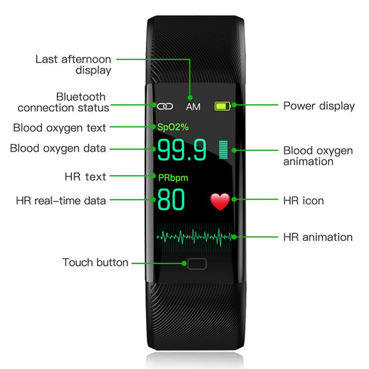 F07T Heart Rate Monitoring Smart Watch Waterproof Wrist Bracelet Fitness Tracker