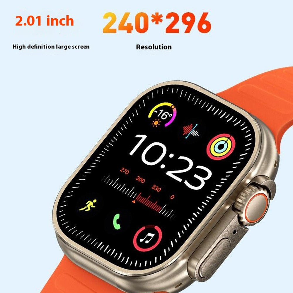 WEKOME WH-02 Lviner Smartwatch 2.01-inch Screen Health Monitoring Bluetooth-compatible Call Smart Watch with 2 Straps