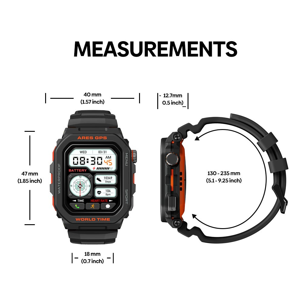 ZEBLAZE Ares GPS 1.75-inch Bluetooth-compatible Call Smart Watch GPS Positioning Health Monitoring Sports Watch