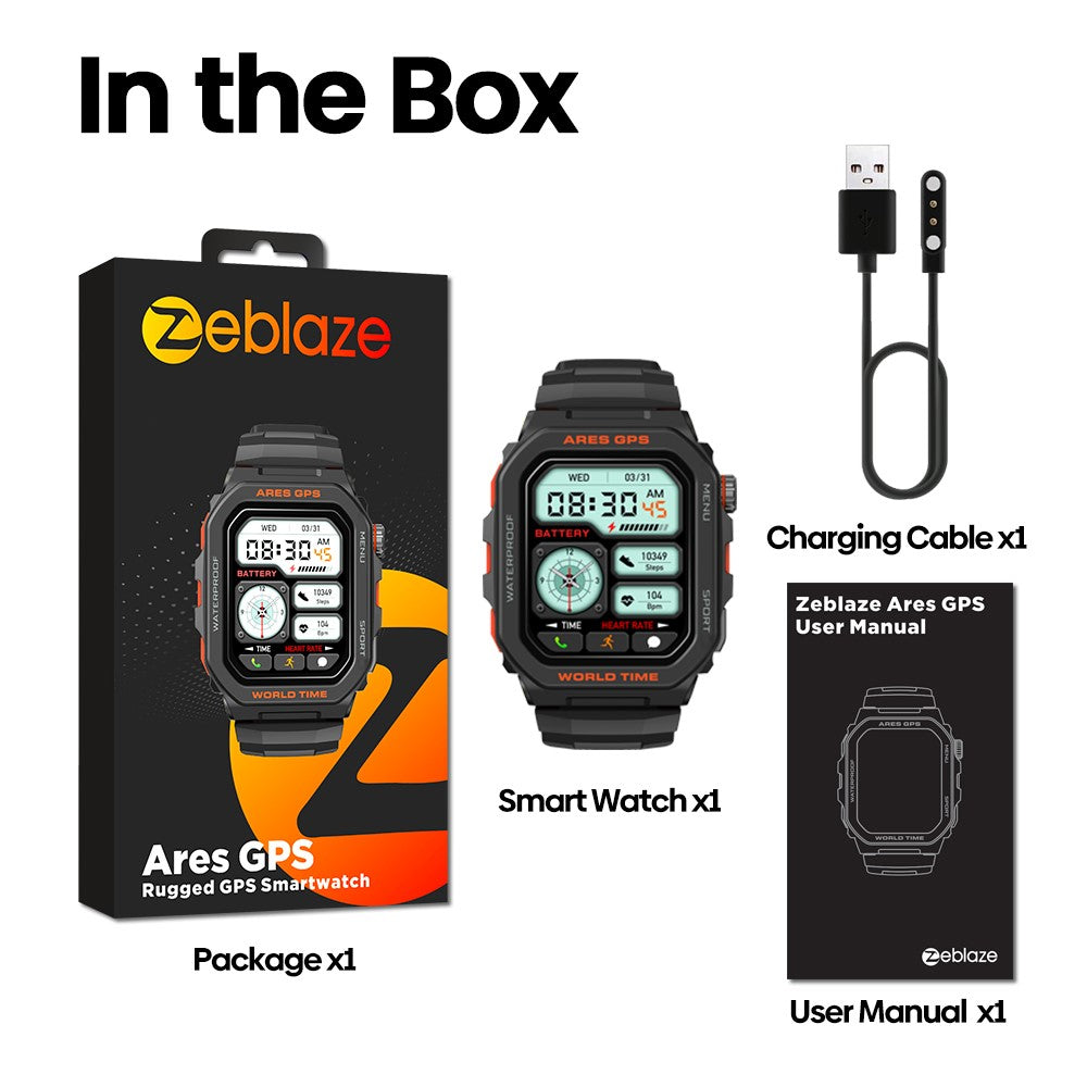 ZEBLAZE Ares GPS 1.75-inch Bluetooth-compatible Call Smart Watch GPS Positioning Health Monitoring Sports Watch
