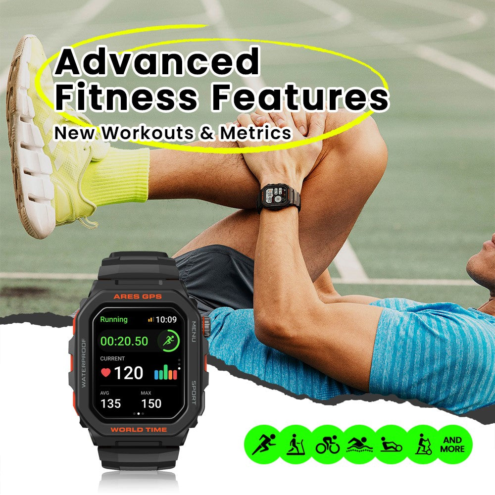 ZEBLAZE Ares GPS 1.75-inch Bluetooth-compatible Call Smart Watch GPS Positioning Health Monitoring Sports Watch