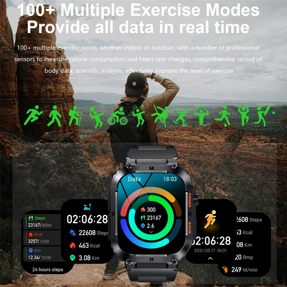 K57 Pro 1.96-inch Bluetooth-compatible Call Smart Watch Health Monitoring Outdoor Sports Smart Bracelet