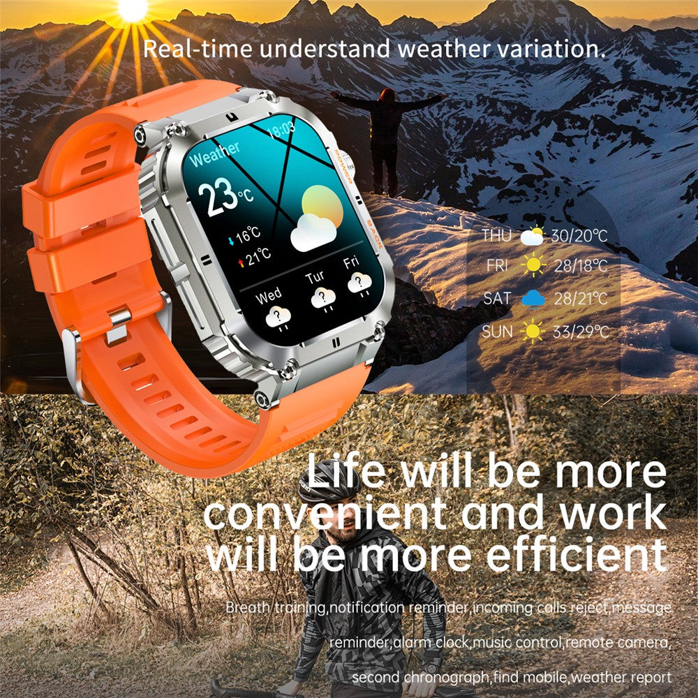 K57 Pro 1.96-inch Bluetooth-compatible Call Smart Watch Health Monitoring Outdoor Sports Smart Bracelet