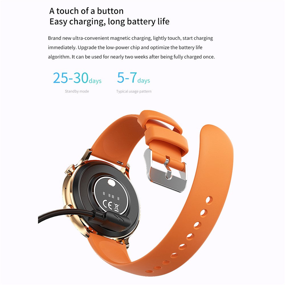 QS40 Silicone Strap 1.39-inch Ultra-Thin Smart Watch Health Monitoring Bluetooth-compatible Calling Sport Watch
