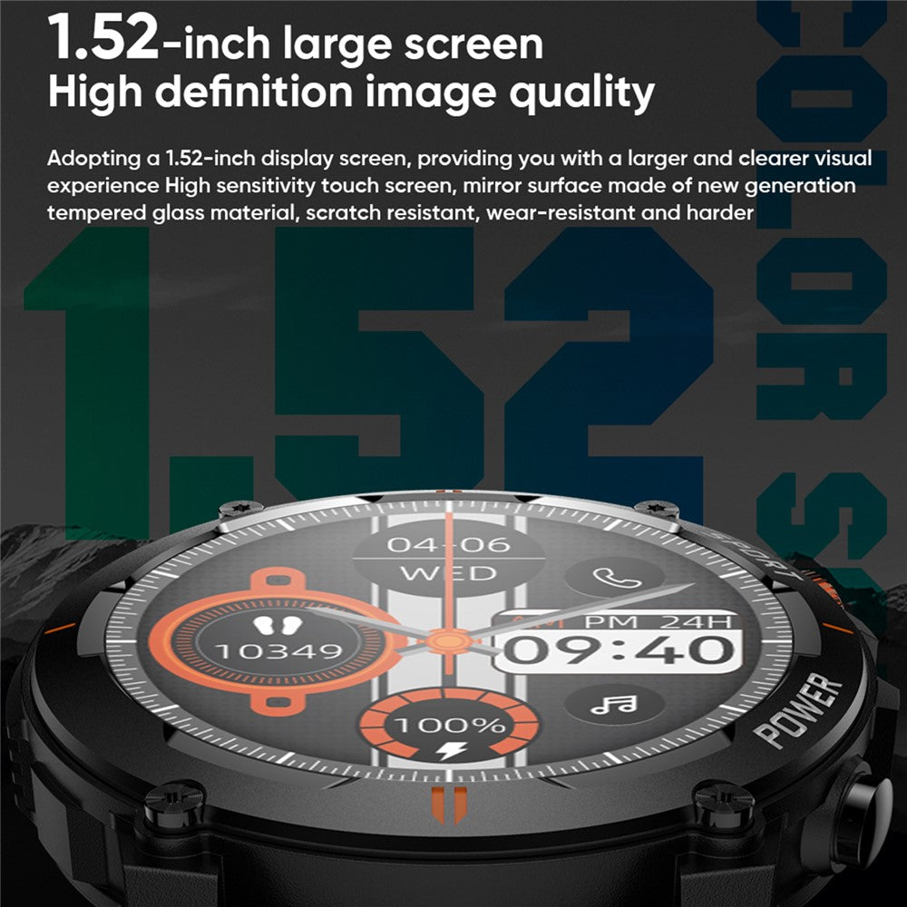 J300 1.52-inch Smart Watch Bluetooth-compatible Calling Health Monitoring Outdoor Sports Watch