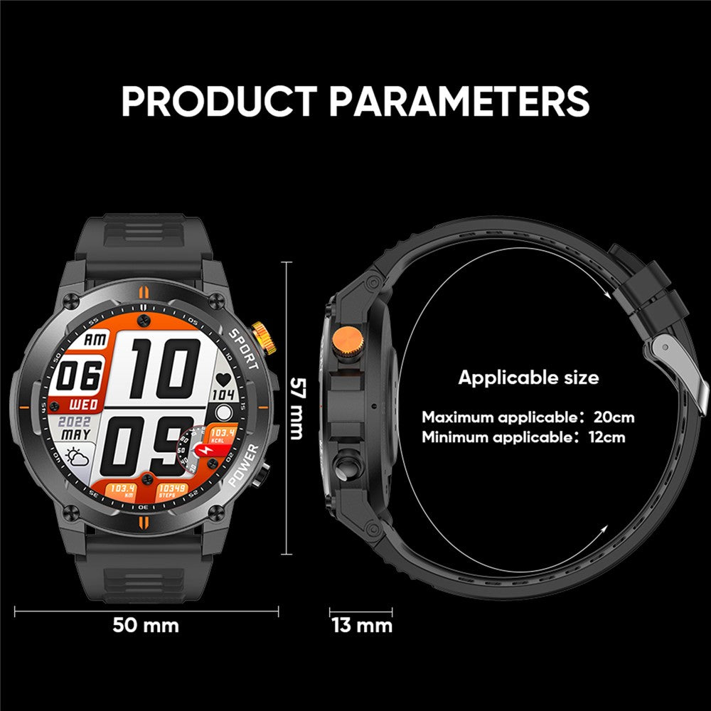 J300 1.52-inch Smart Watch Bluetooth-compatible Calling Health Monitoring Outdoor Sports Watch