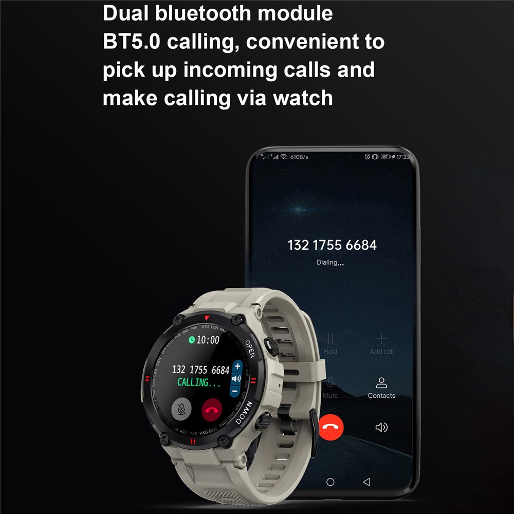 K22 Fitness Bracelet 1.28 Inch IPS Screen Heart Rate Blood Pressure Monitor Bluetooth-compatible Smart Watch