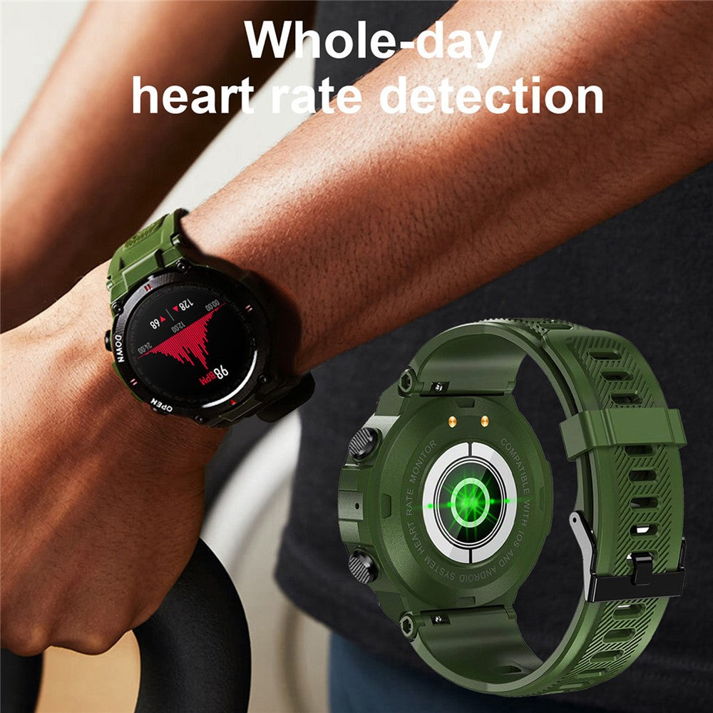 K22 Fitness Bracelet 1.28 Inch IPS Screen Heart Rate Blood Pressure Monitor Bluetooth-compatible Smart Watch