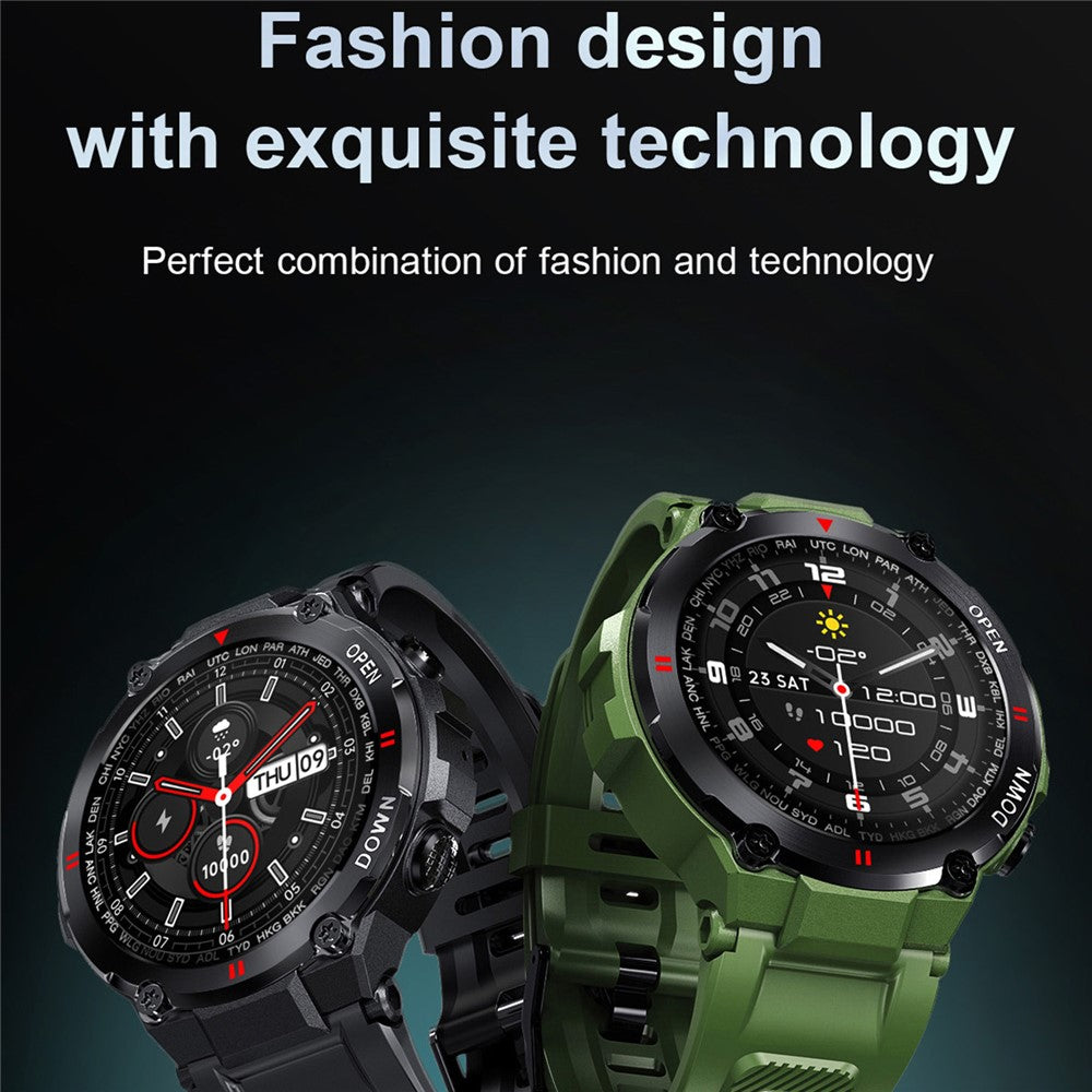 K22 Fitness Bracelet 1.28 Inch IPS Screen Heart Rate Blood Pressure Monitor Bluetooth-compatible Smart Watch