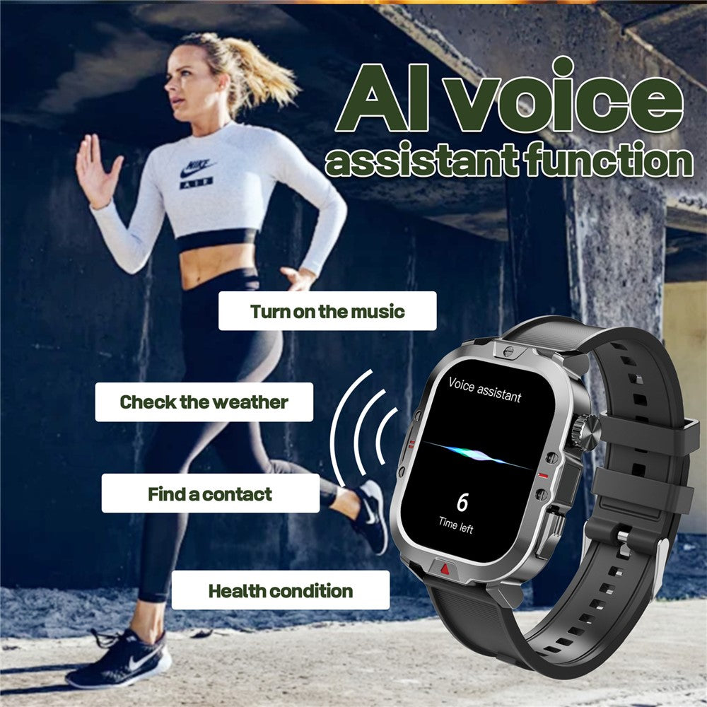 V17 Smart Watch Bluetooth-compatible Call Health Monitor Multi-Sport Tracker IP68 Waterproof Smartwatch, Silicone Strap