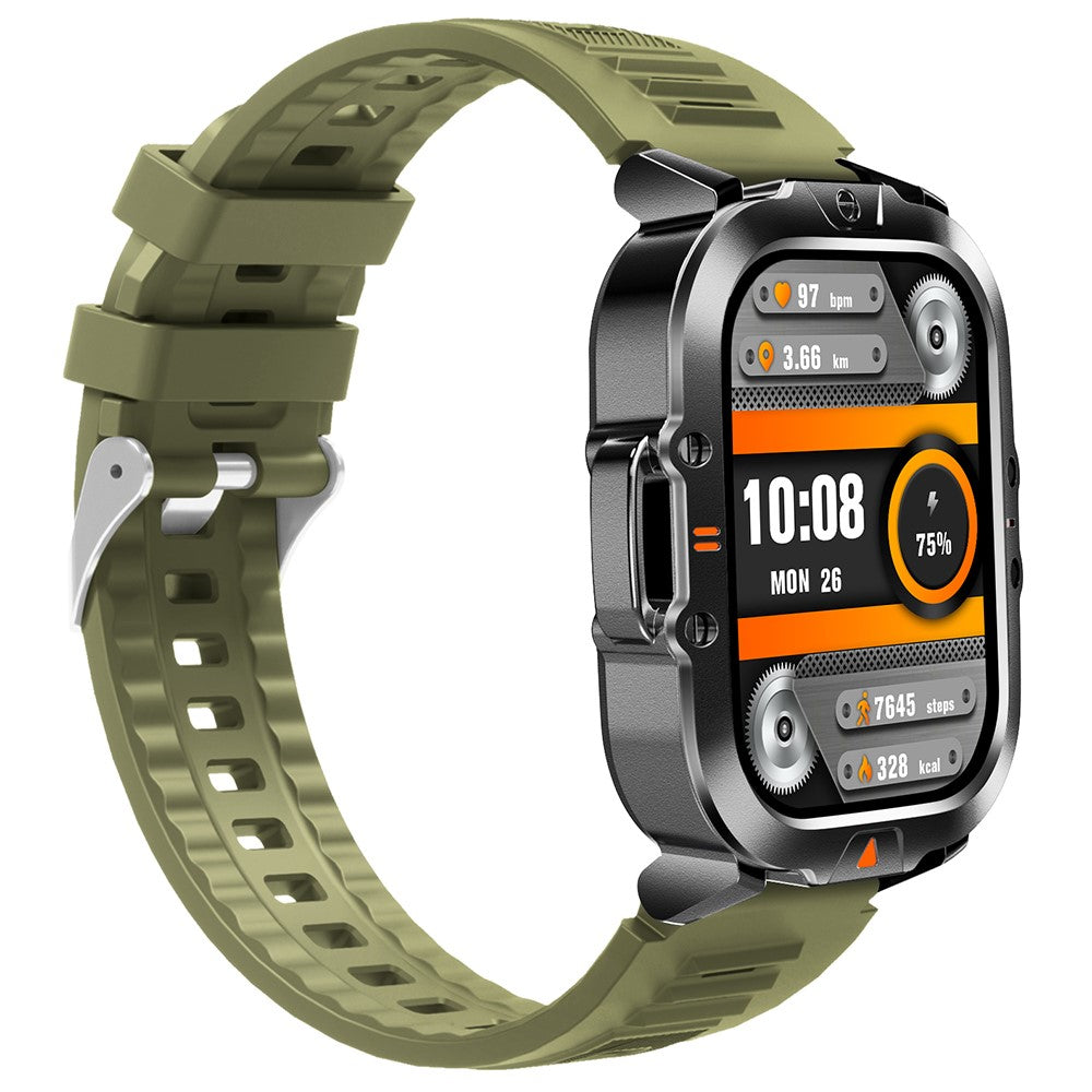 V17 Smart Watch Bluetooth-compatible Call Health Monitor Multi-Sport Tracker IP68 Waterproof Smartwatch, Silicone Strap