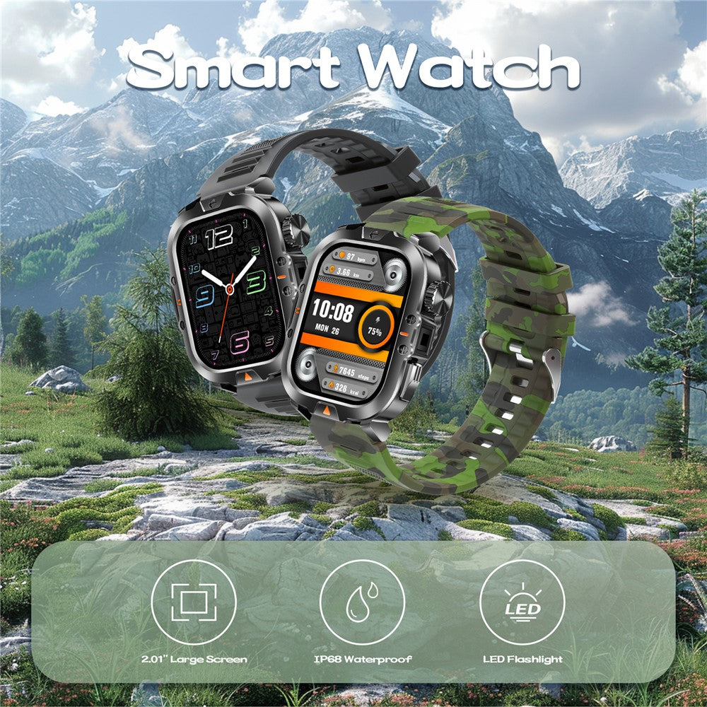 V17 Smart Watch Bluetooth-compatible Call Health Monitor Multi-Sport Tracker IP68 Waterproof Smartwatch, Silicone Strap