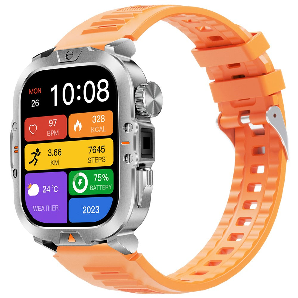 V17 Smart Watch Bluetooth-compatible Call Health Monitor Multi-Sport Tracker IP68 Waterproof Smartwatch, Silicone Strap